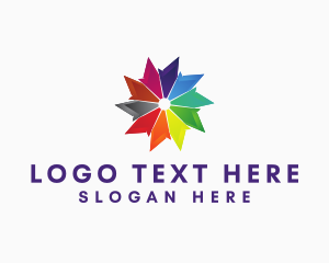 Diversity - Colorful Pinwheel Star logo design