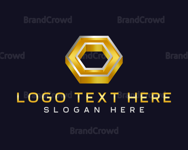 Geometric 3d Hexagon Logo