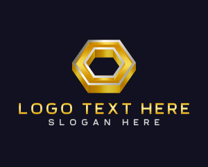 3d - Geometric 3d Hexagon logo design