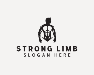 Strong Man Bodybuilder logo design