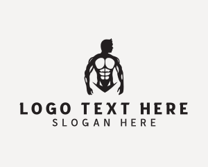 Strong Man Bodybuilder Logo