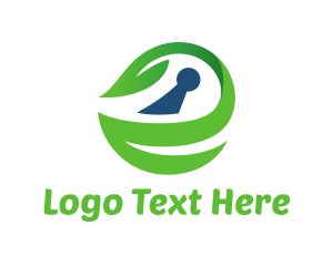 Blocks - Leaf Security Keyhole logo design