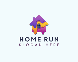 Home Paint Renovation logo design