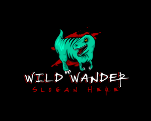 Dinosaur Wild Raptor logo design