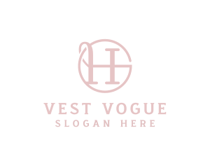 Feminine Vogue Letter H logo design