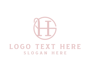 Pink - Feminine Vogue Letter H logo design