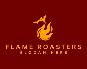 Roasting - Flame BBQ Chicken logo design
