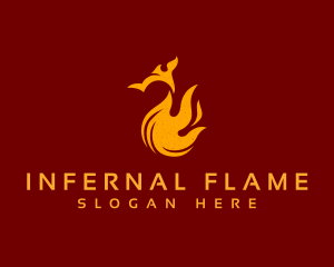 Flame BBQ Chicken logo design