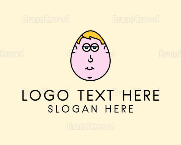 Egg Man Cartoon Logo