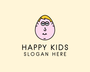 Egg Man Cartoon logo design