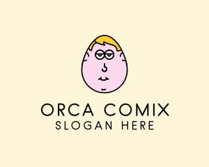 Kid - Egg Man Cartoon logo design