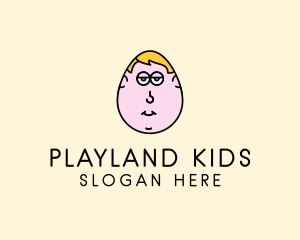 Egg Man Cartoon logo design