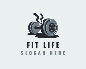 Fitness Dumbbell Gym logo design