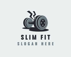 Fitness Dumbbell Gym logo design