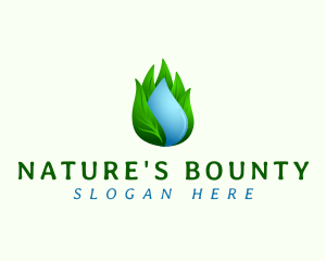 Nature Water Leaf logo design