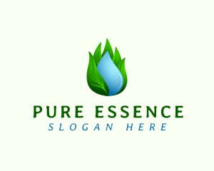 Purification - Nature Water Leaf logo design