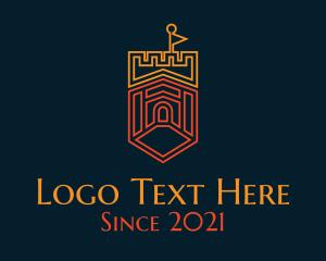 Heraldry - Orange Gaming Castle logo design