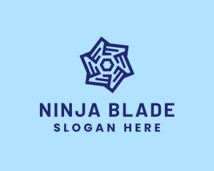 Modern Shuriken Star logo design