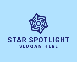 Modern Shuriken Star logo design