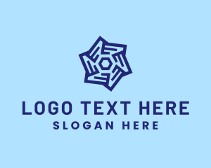 Customer Support - Modern Shuriken Star logo design