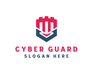 Malware - Castle Turret Shield logo design