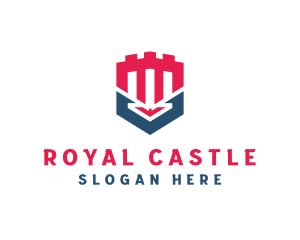 Castle - Castle Turret Shield logo design