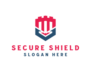 Castle Turret Shield logo design