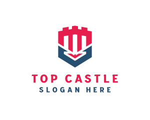 Castle Turret Shield logo design
