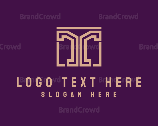 Luxury Hotel Door Column Logo