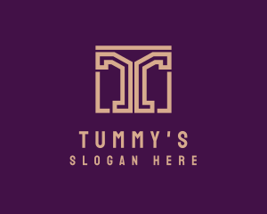 Luxury Hotel Door Column Logo