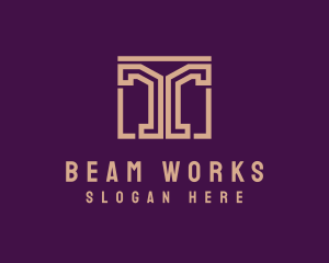 Beam - Luxury Hotel Door Column logo design