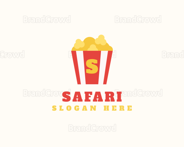 Movie Popcorn Snack Bar Logo