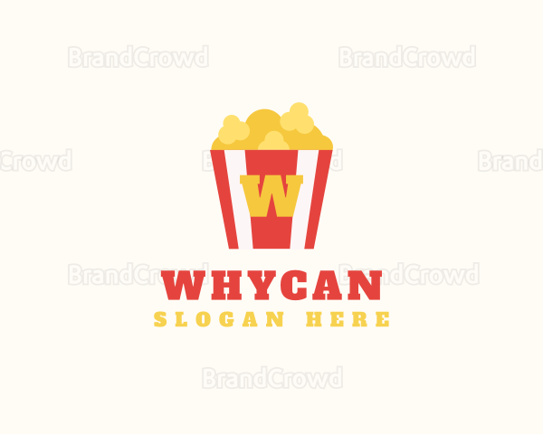 Movie Popcorn Snack Bar Logo