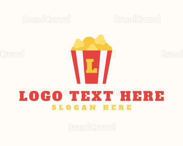 Movie Popcorn Snack Bar Logo