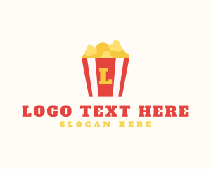 Movie Review - Movie Popcorn Snack Bar logo design