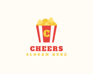 Movie Popcorn Snack Bar Logo