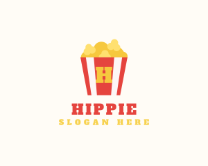 Movie Popcorn Snack Bar logo design