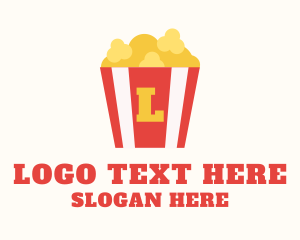 Movie - Movie Popcorn Letter logo design