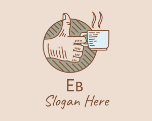 Coffee Shop - Thumbs Up Coffee Drink logo design