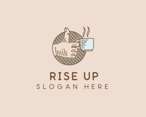 Thumbs Up Coffee Cafe logo design