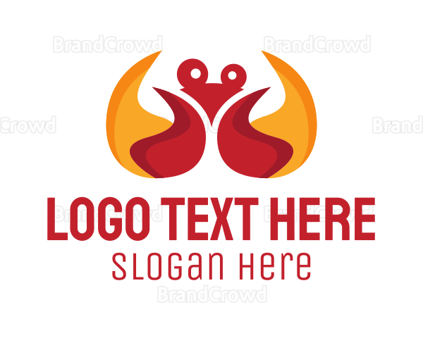 Seafood Flame Crab Logo