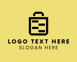 Black And Yellow - Shopping Paper Bag logo design