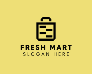 Supermarket - Shopping Grocery Bag logo design