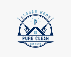 Roof Gutter Pressure Cleaning logo design