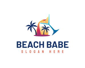 Refreshment Beach Bar  logo design