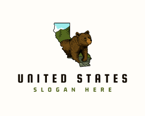 California Grizzly Bear logo design