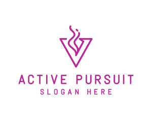 Activity - Feminine Smoke Vape Letter V logo design