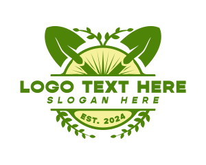 Landscape - Nature Farm Shovel logo design