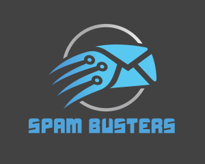 Spam - Blue Fast Mail logo design