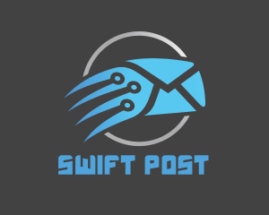 Post - Blue Fast Mail logo design